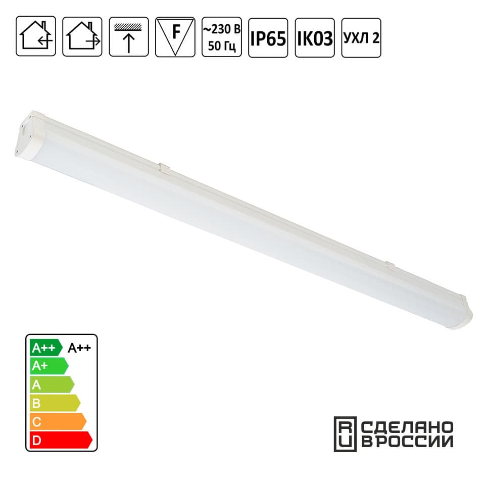 Светильник светодиодный ДСО 28Вт 1020х76х76мм