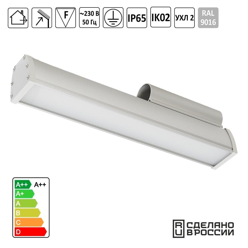 Светильник светодиодный Линейный 36Вт 500х77х73мм IP65