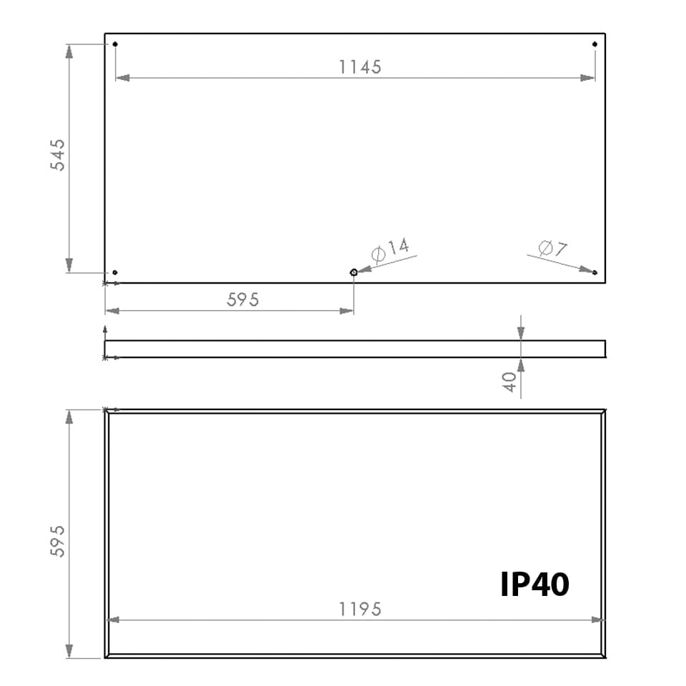 Светильник светодиодный Армстронг-Макси 55Вт 1195х595х40мм