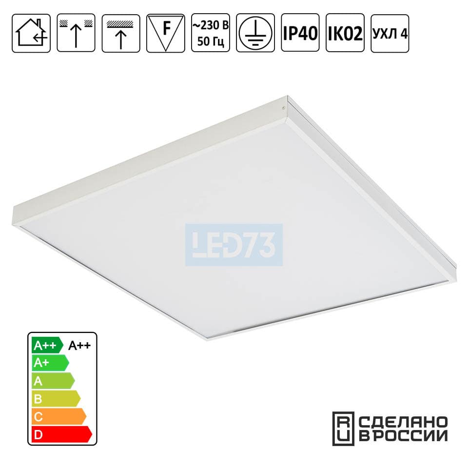 Светильник светодиодный Армстронг 15Вт 595х595х40мм